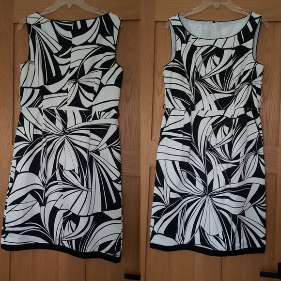 HP ❤️Petite black and white dress w pockets - Picture 4 of 5